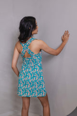 Leaf Crossback Mini Dress