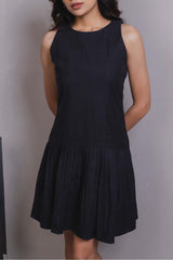 Black Pleated Mini Dress