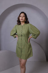 Olive Green Shirt Dress