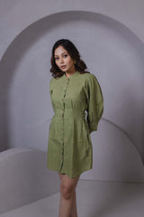 Olive Green Shirt Dress