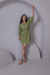 Olive Green Shirt Dress