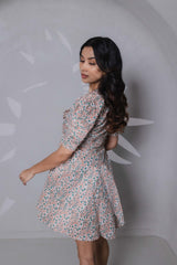 Peach Smocked Mini Dress