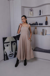 Beige Midi dress