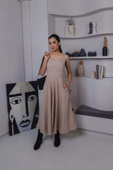 Beige Midi dress