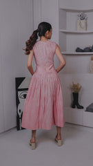 Red Stripe Midi Dress