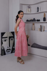 Red Stripe Midi Dress