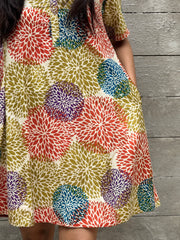 Rainbow Bloom Shirt Dress